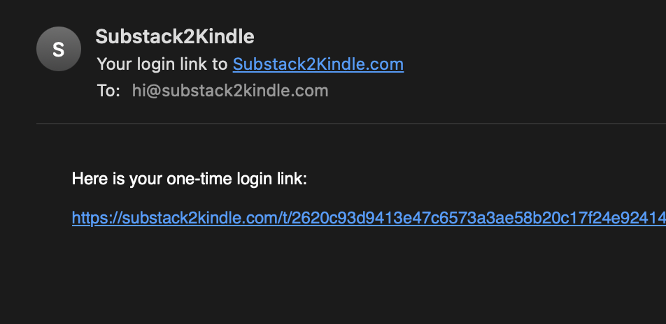 Screenshot of email inbox